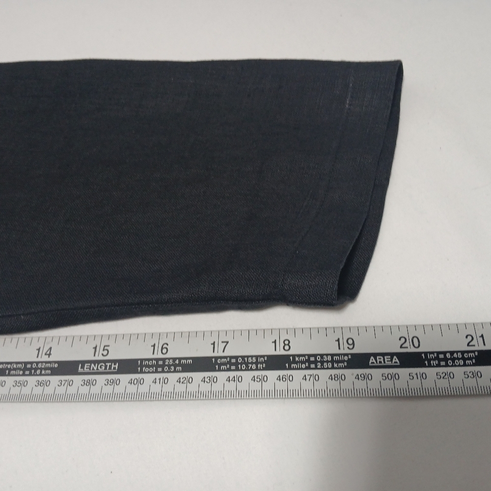 Chicos Design 100% Linen Collarless Long Sleve Button Down Top. Size XL(3) - Picture 6 of 7